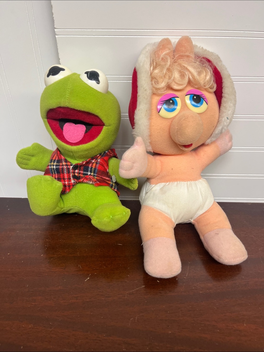 Kermit and Miss Piggy Plush Dolls  z vintage Kids Toys